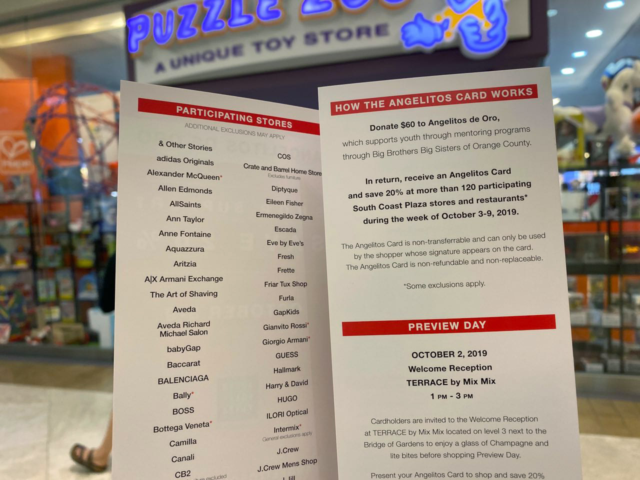 Angelitos Card Participating Stores