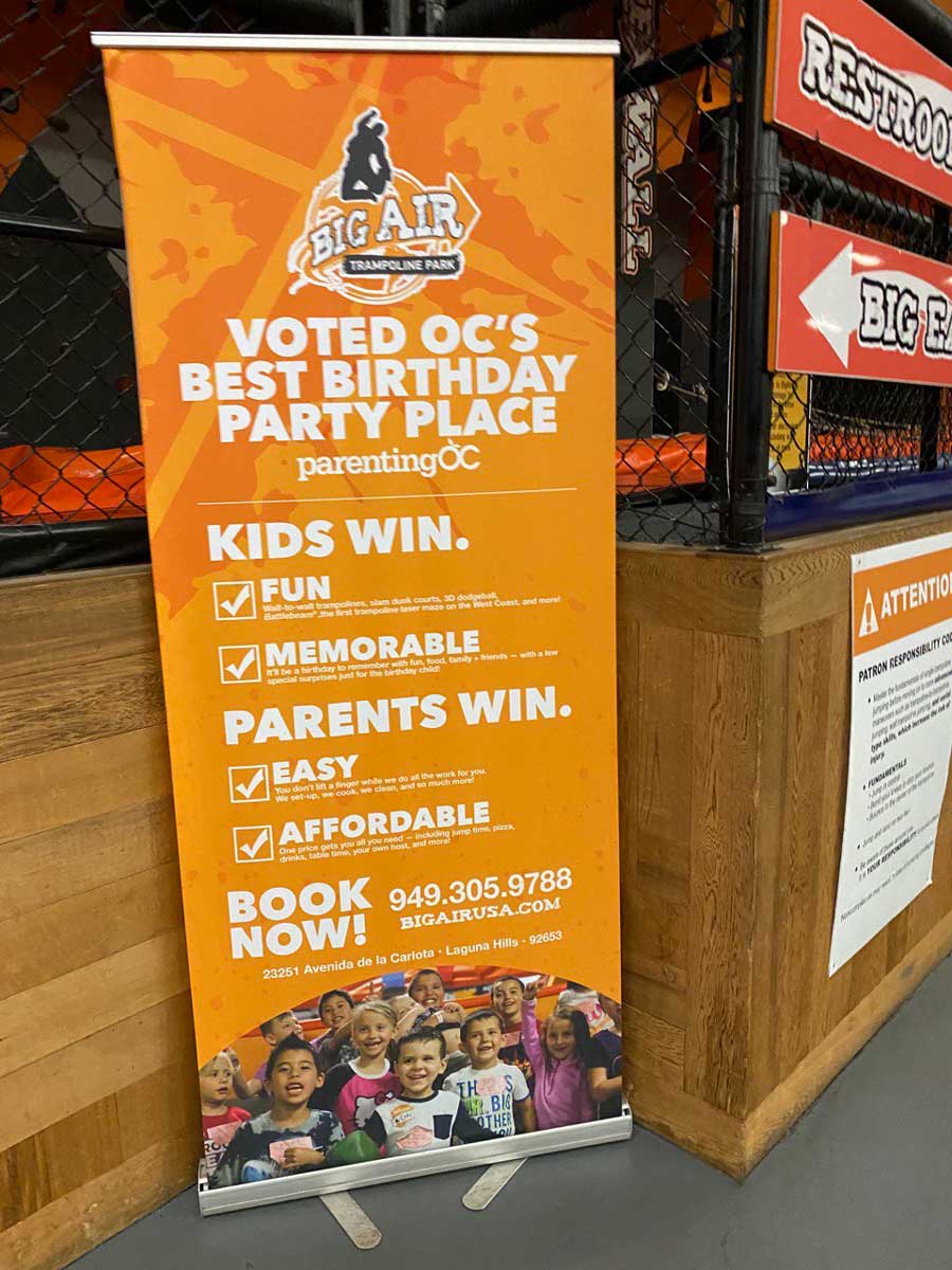 Big Air Trampoline Park Party Place