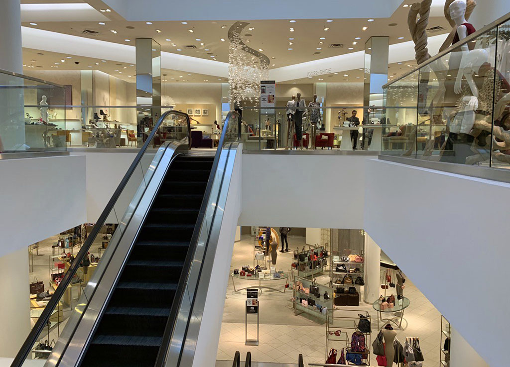 Escalator In A Shopping Center