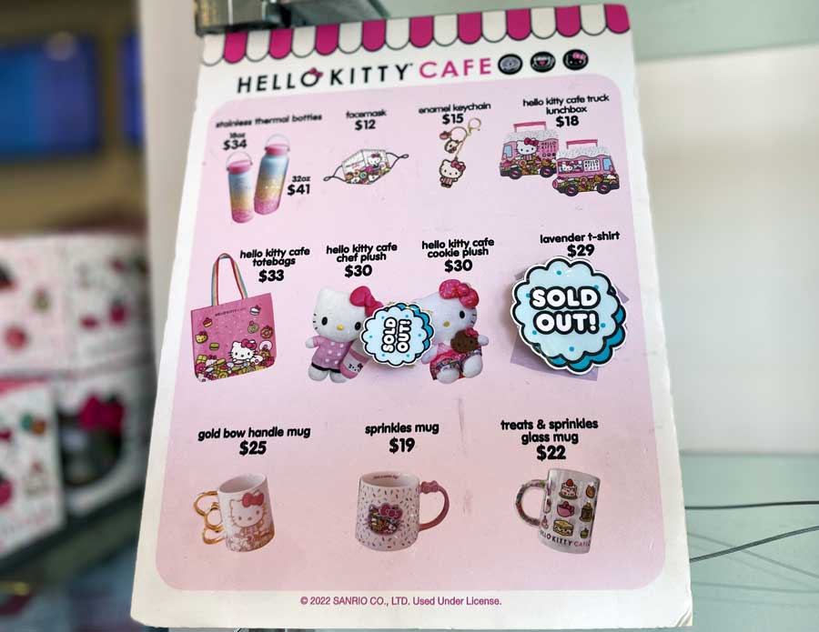 Hello Kitty Cafe Merchandise 2024 Pdf Joey Rosita