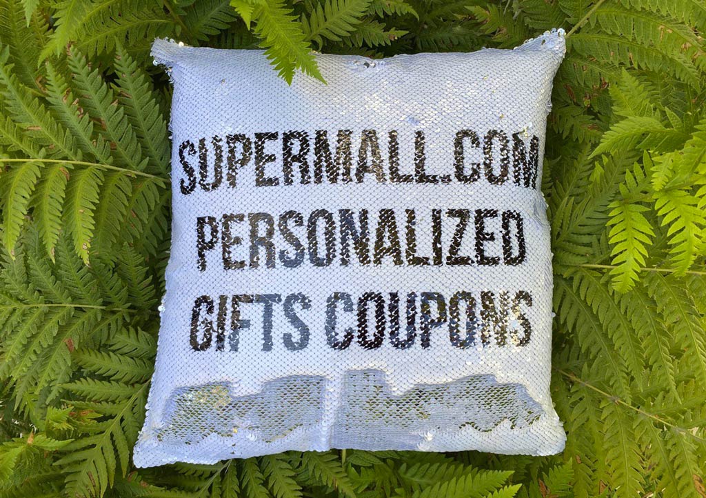 SuperMall.com Personalized Sequins Pillow