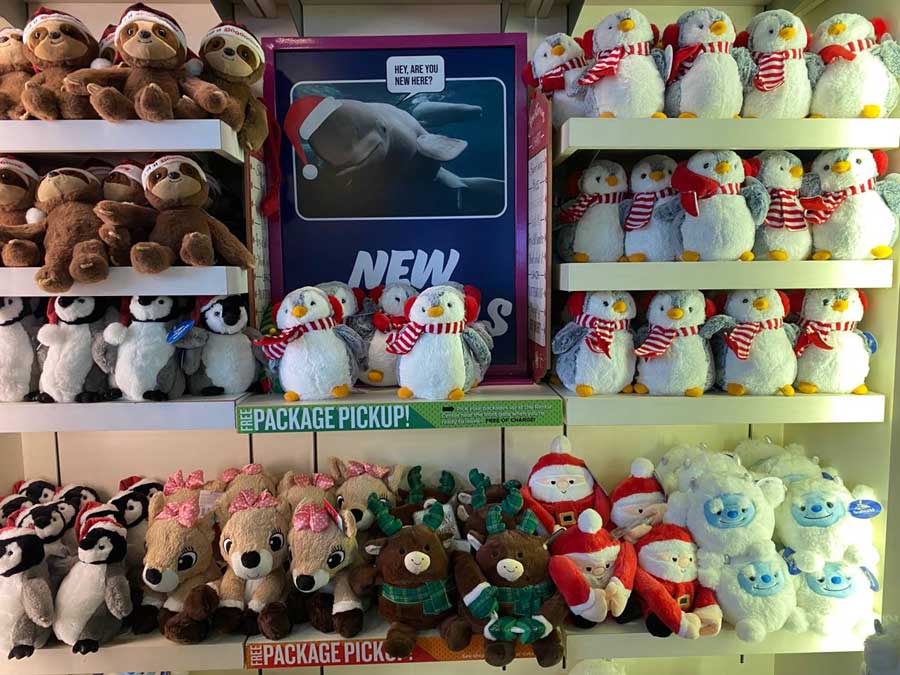 plush toys at Seaworld