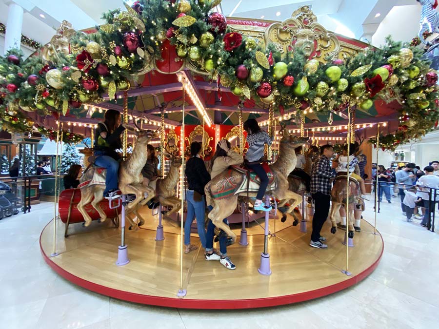 holiday carousel at South Coast Plaza