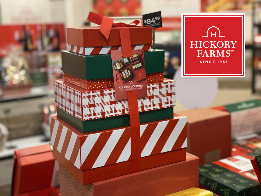 Hickory Farms holiday gourmet meat and cheese tower 