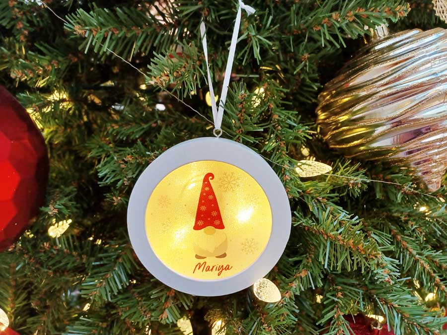 personalized Christmas ornament