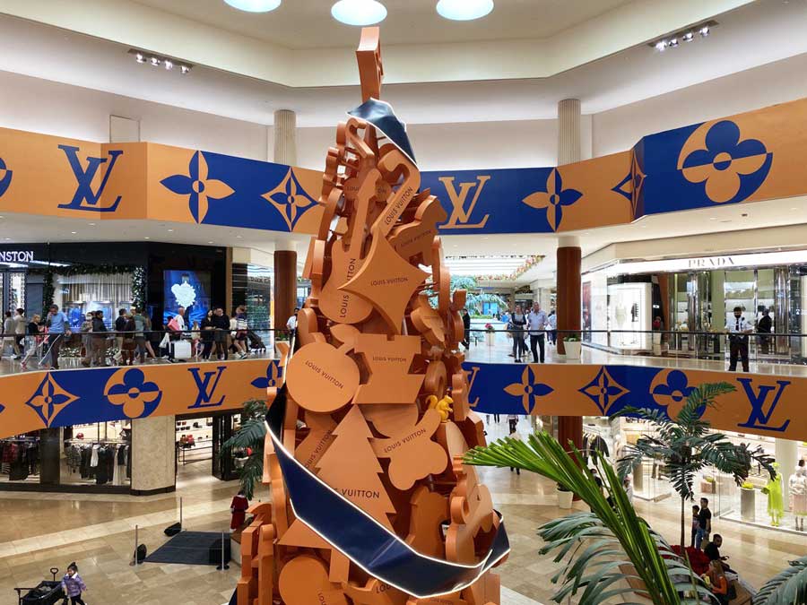 Check out the Louis Vuitton Christmas Tree At South Coast Plaza