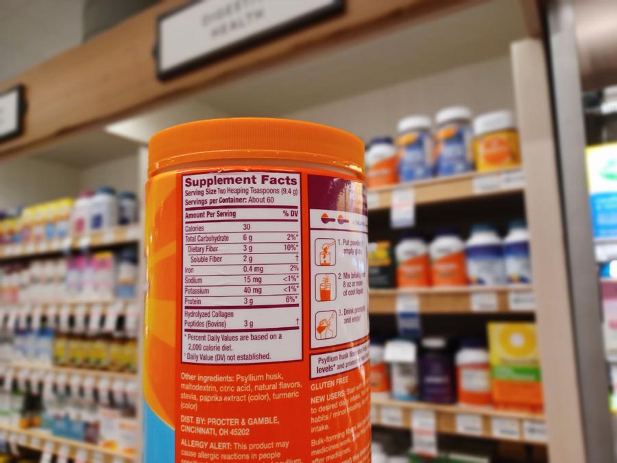 Metamucil Supplement Facts