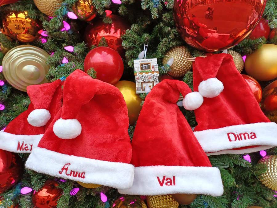 Personalized Santa Hats and Christmas Ornaments from Personalization Mall