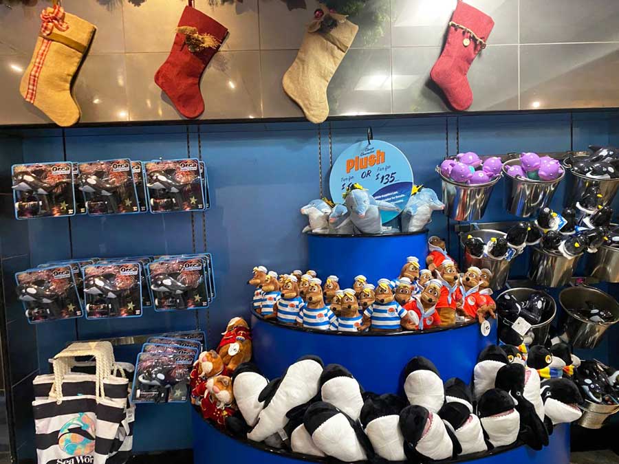 plush sea animals at Seaworld