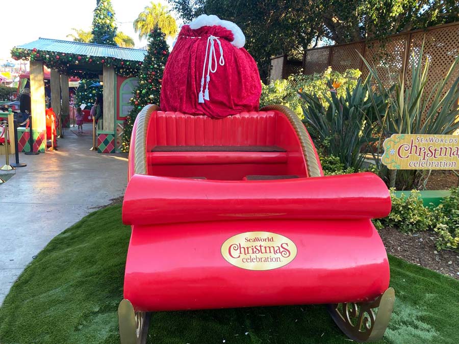 Santa's red sleigh