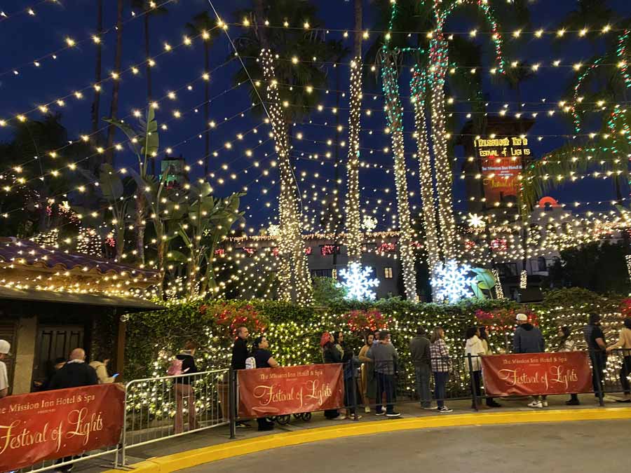 line of people at Festival of Lights