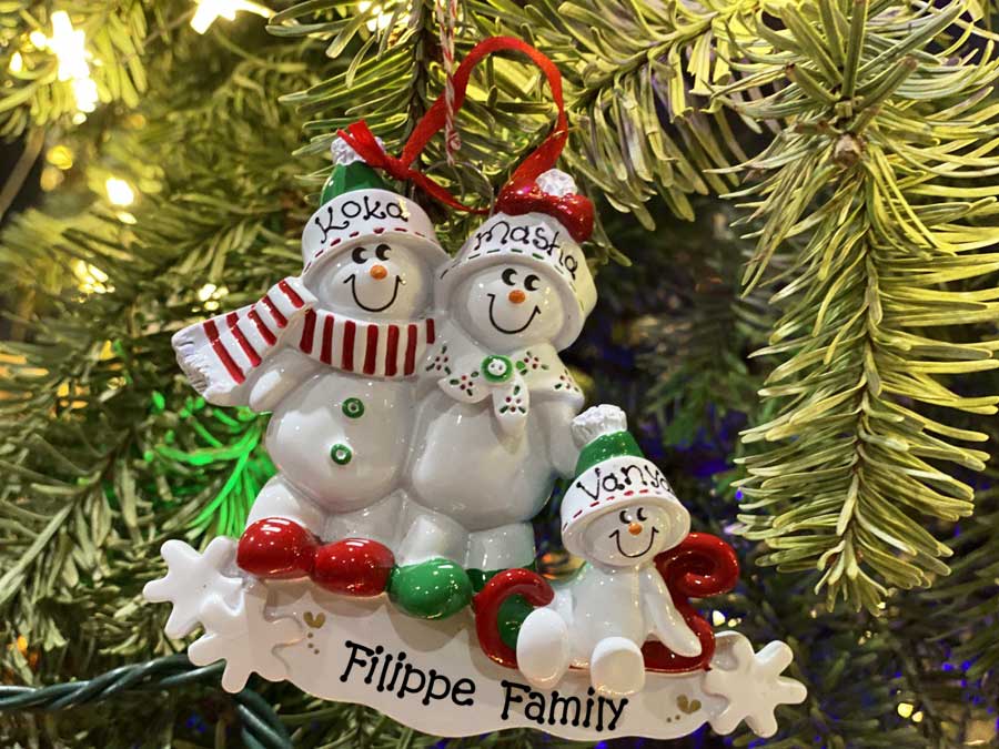 Customized Family Christmas Ornament