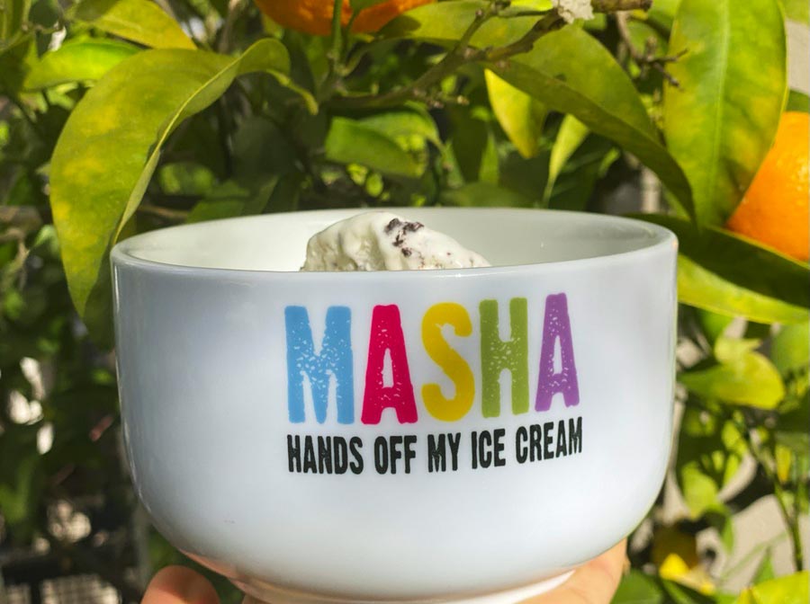 personalized ice cream bowl