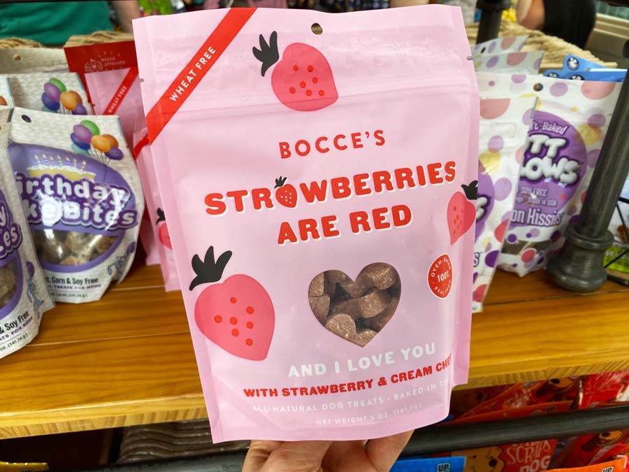 Bocce's strawberry flavor dog treats