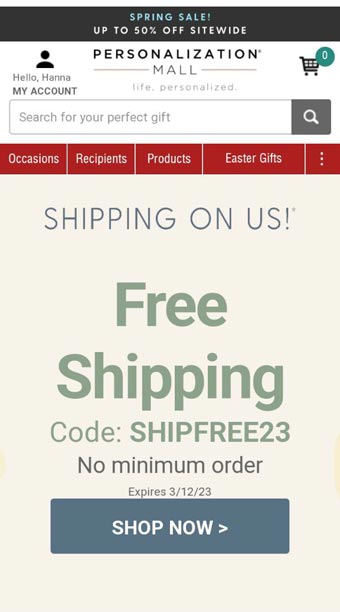 Free Shipping Coupon PMall