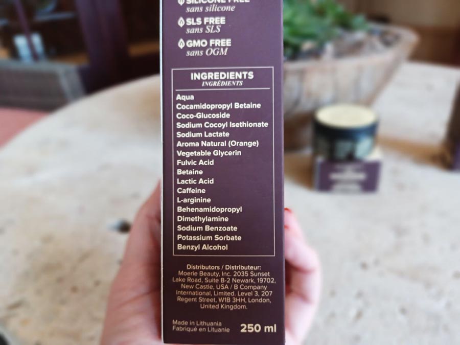 Moerie Mineral Shampoo Ingredients