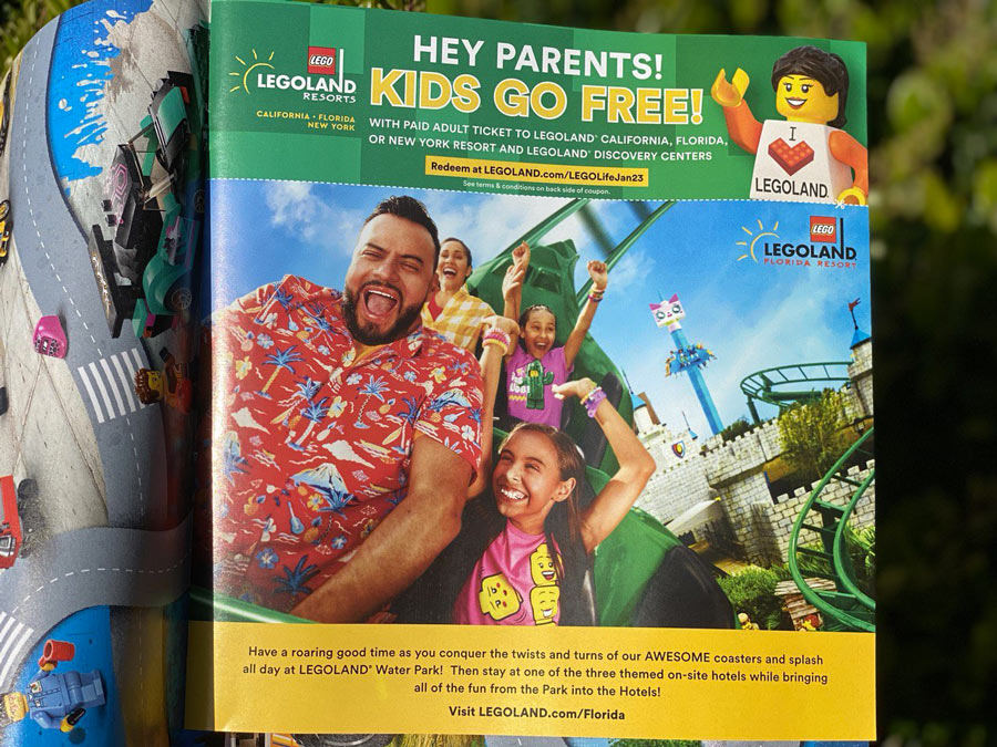 Legoland florida sale coupons free child