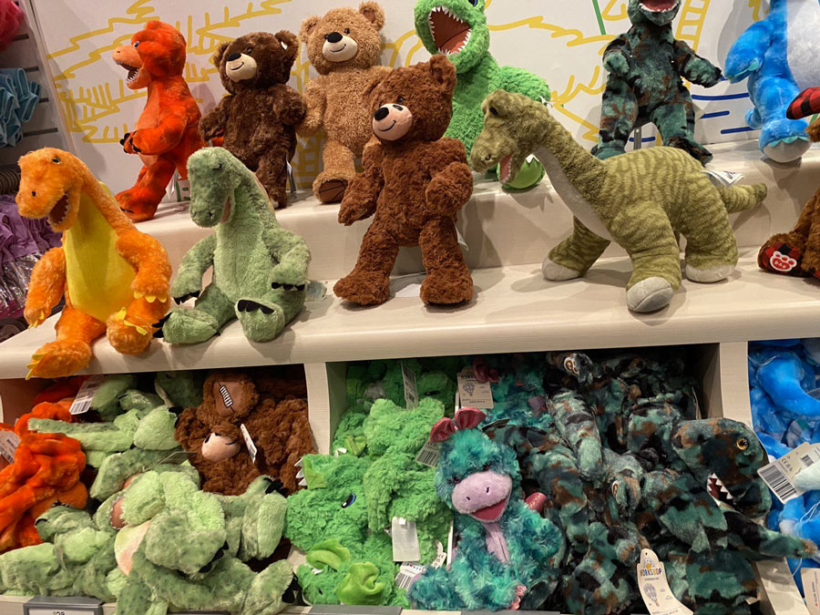 Popular Stuffed Animals at Build-A-Dino Workshop