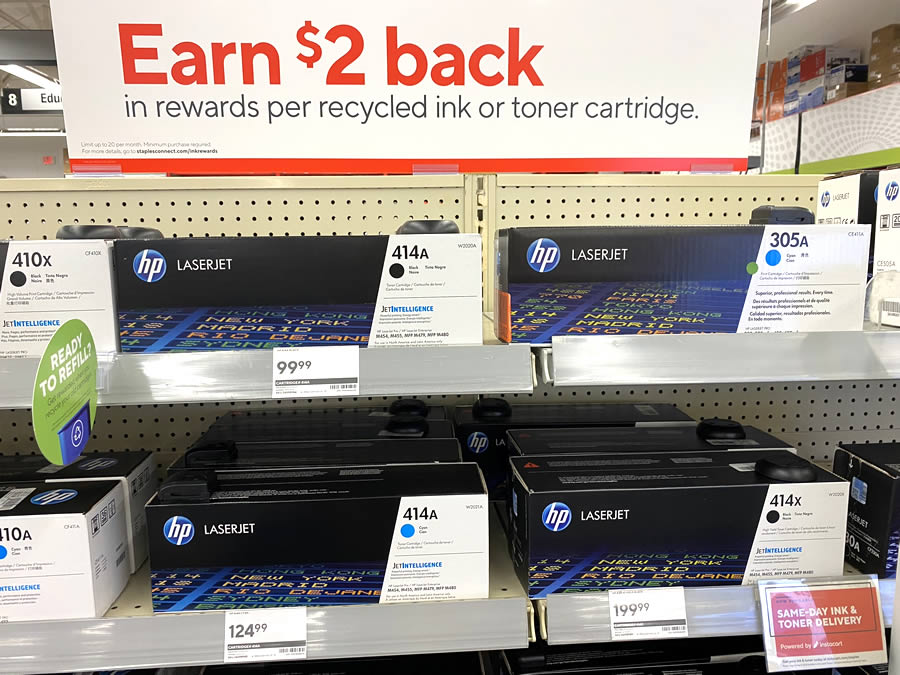 $2 Off Every Recycled Ink at Staples