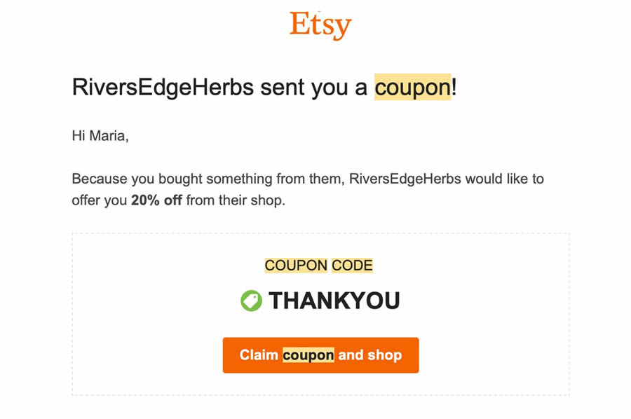 Etsy 20% Off RiversEdgeHerbs