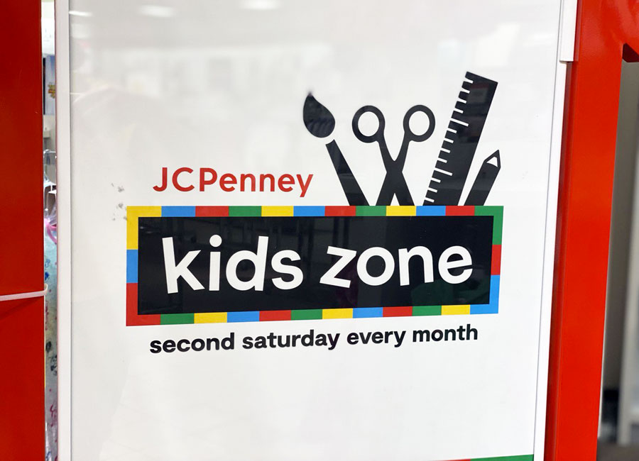 JCPenney Store Kids Zone Event Banner
