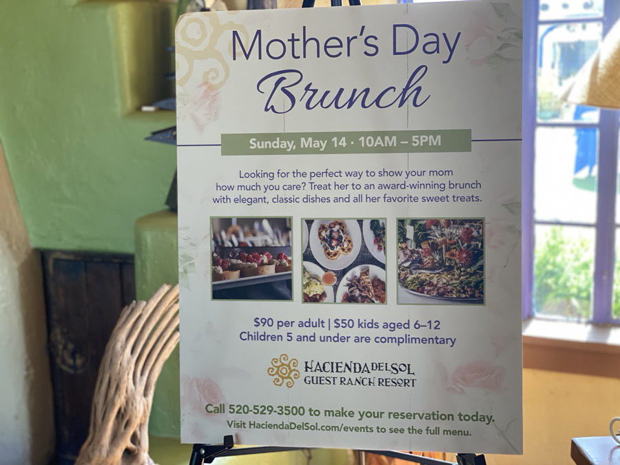 Mothers Day Brunch Banner at Hacienda del Sol Guest Ranch Resort