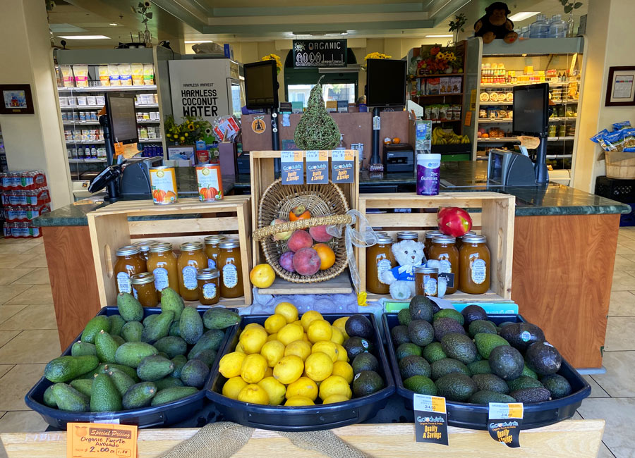 Organic Avacado and Lemons at Goodwins