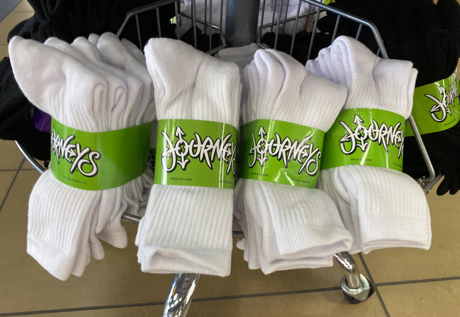 Pack of White Socks at Journeys