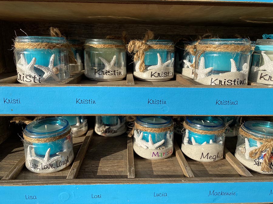 Santa Monica personalized candles