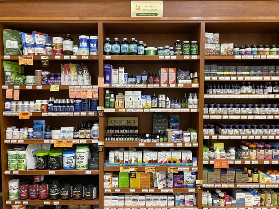Supplements at Goodwin's Organic Foods Market