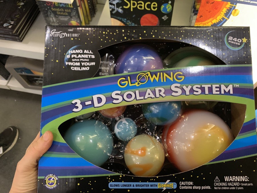 Find unique astronomy-themed gifts at Gift Shop, including the Glowing 3D Solar System.