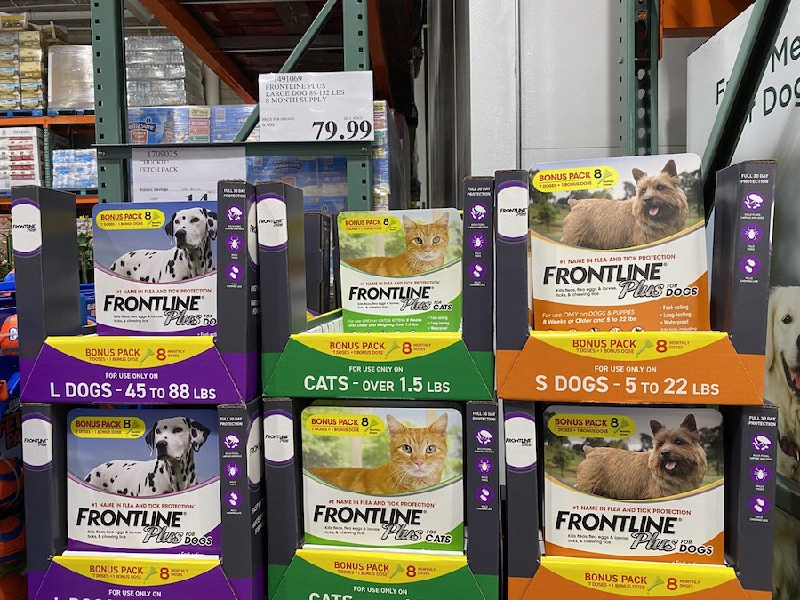 For each pet, its own Frontline Plus for different weights
