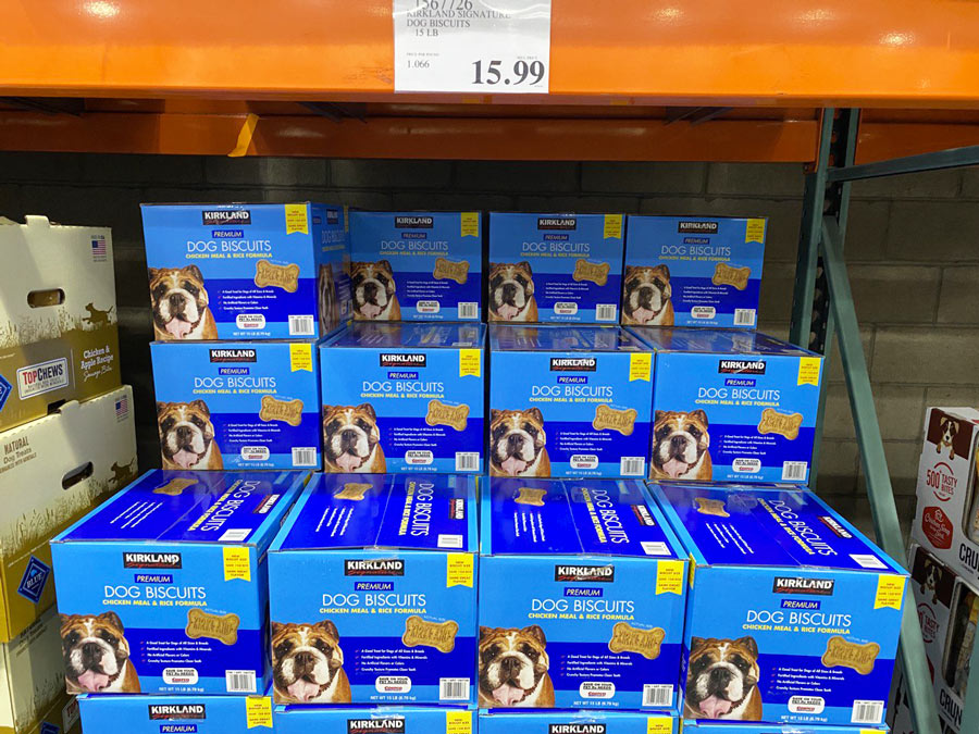 Kirkland Signature Chicken Meal & Rice Formula Dog Biscuits, 15 lbs - Costco