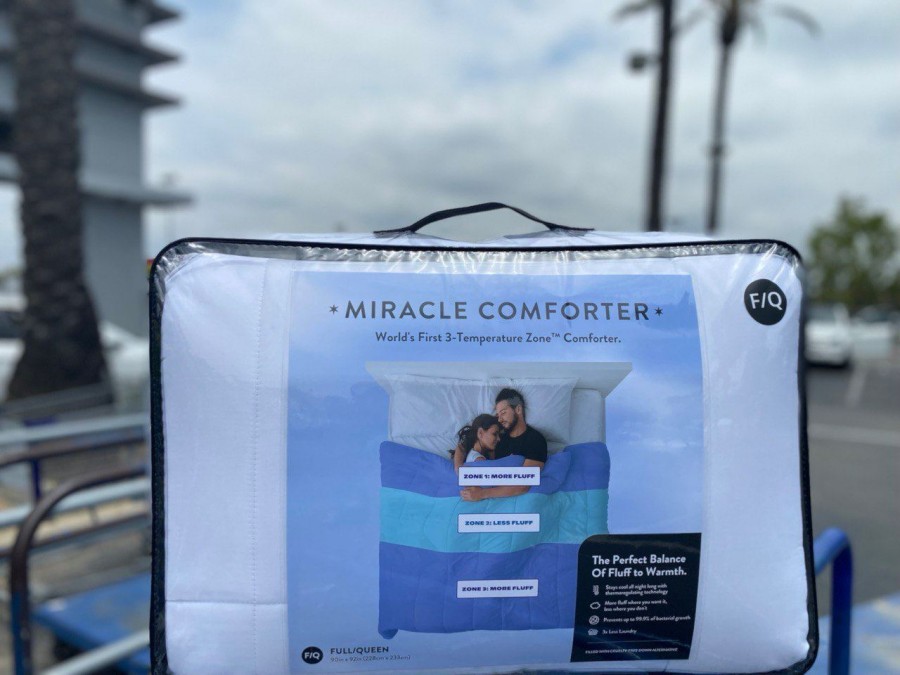 Amazing Miracle Comforter reduces bulkiness and overheating.