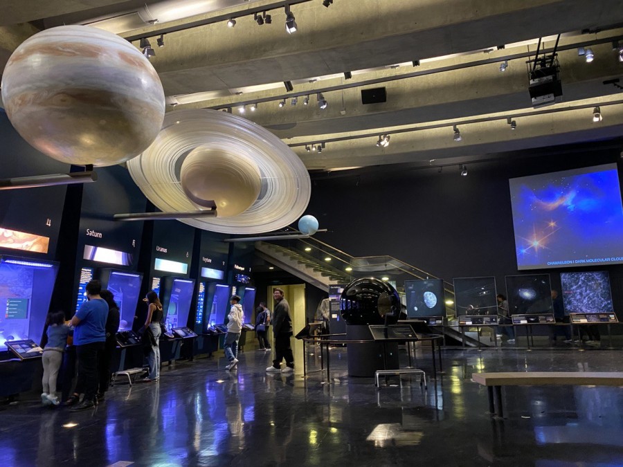 Explore Jupiter, Saturn, and Uranus models at Griffith Observatory's planet exhibit.