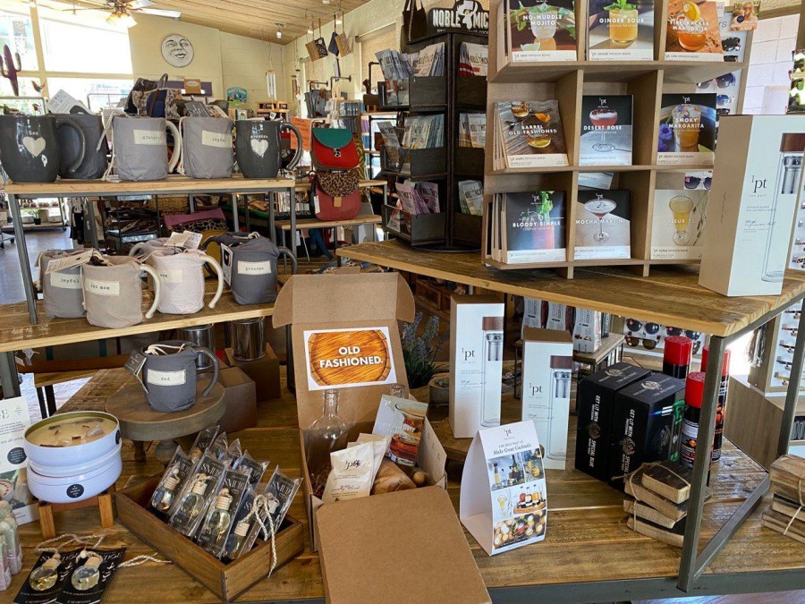 Find mugs, trinkets and more to take home as a memory.