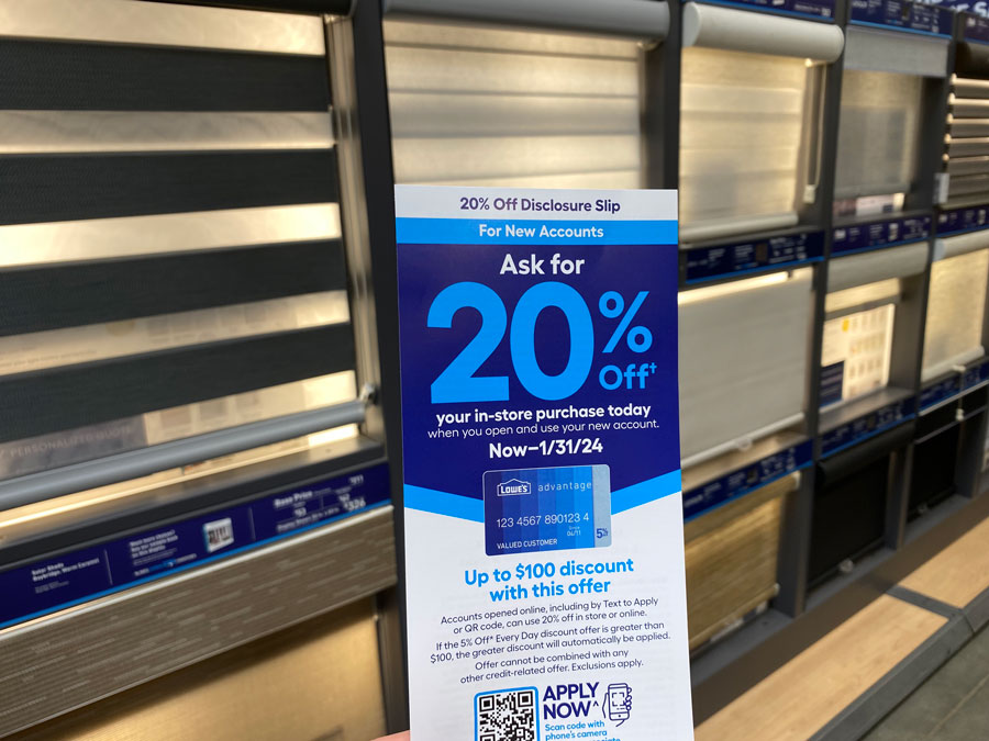 Lowe's 20% Off Discount