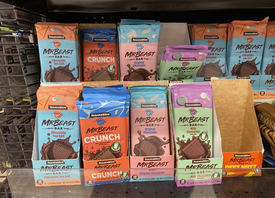 MrBeast's mouthwatering chocolate bars in exciting flavors like The Crunch, Deez Nuts, Milk Chocolate, and Original Chocolate.