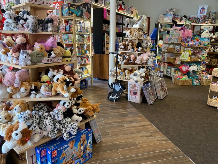 Discover a variety of board games, stuffed animals, and science kits at our well-organized store.