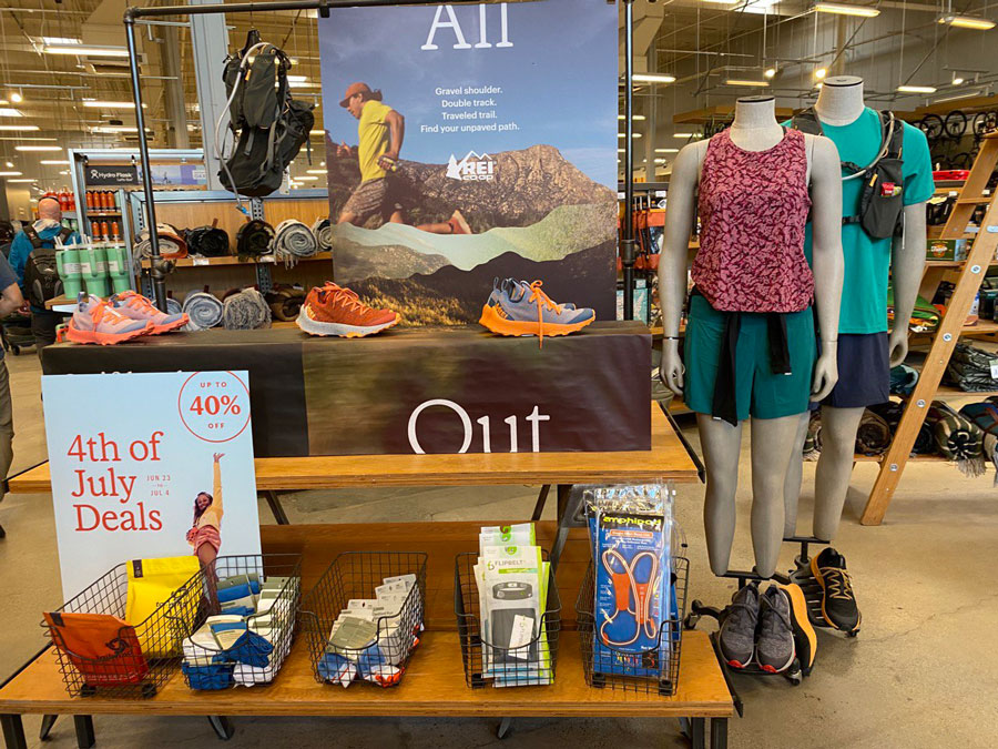 Outdoor gear on sale at REI's 4th of July event