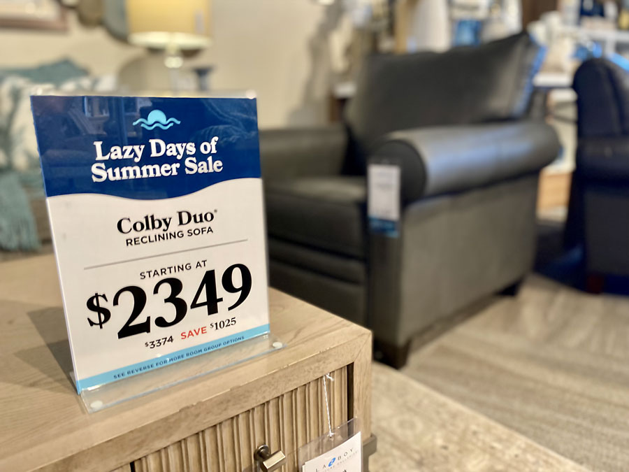 Colby Duo Reclining Sofa on Sale - La-Z-Boy Lazy Says Sumer Sale