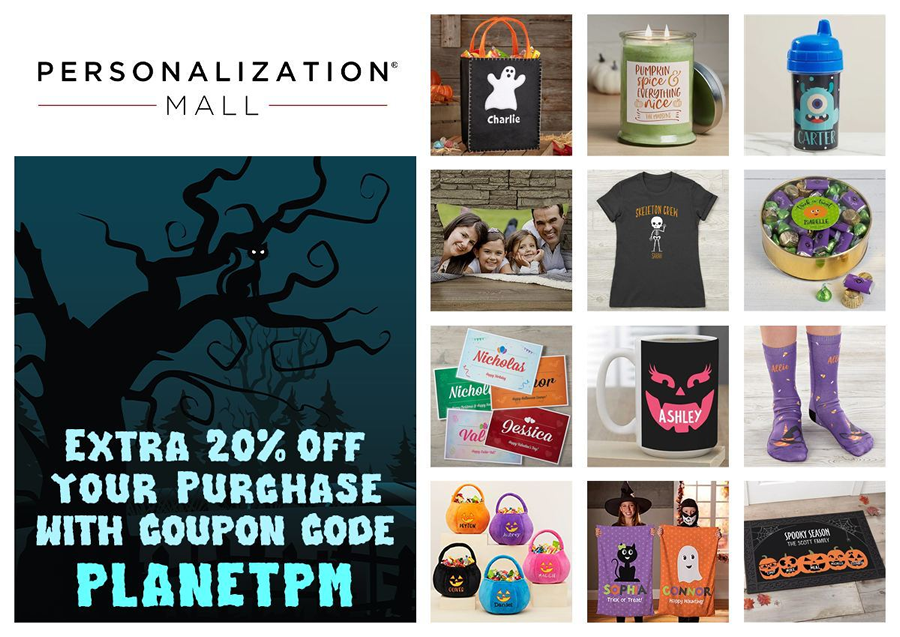 Enjoy an additional 20% off your purchase at Personalization Mall when you use coupon code PLANETPM.