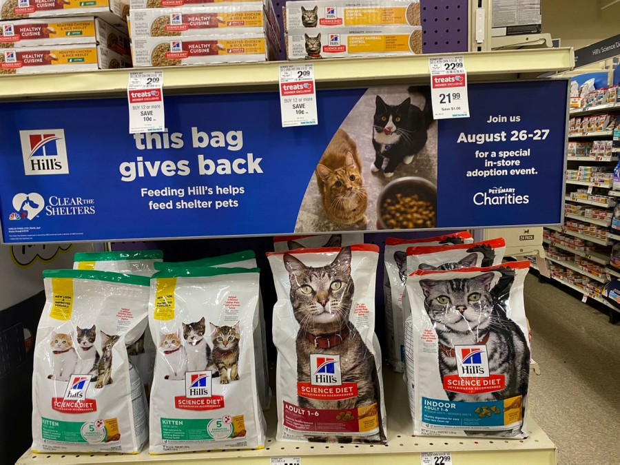 Feed shelter pets with Hill's Science Diet, the veterinarian recommended brand.
