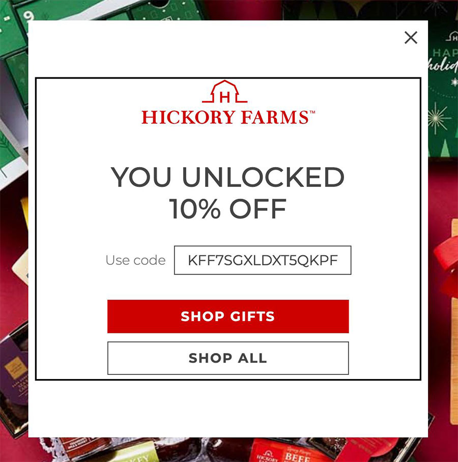 Hickory Farms 10% Discount