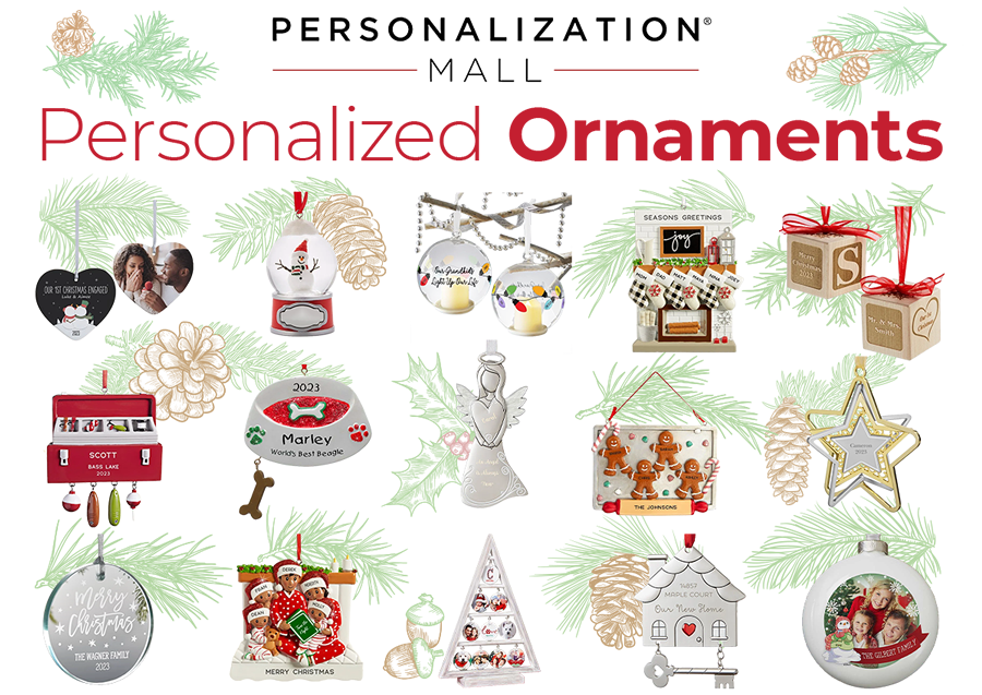 Get personalized Grinch Ornaments at Personalization Mall.