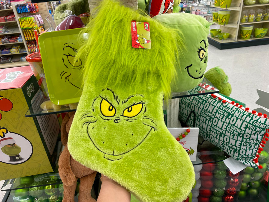 Furry Grinch Stocking