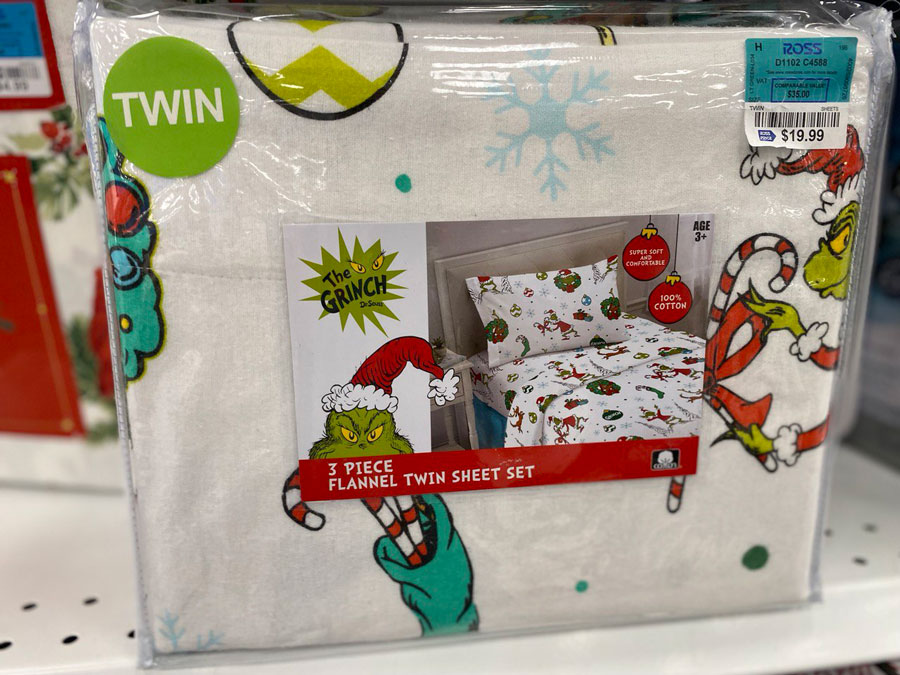 Make Your Bed Merry: Grinch Flannel Sheet Set