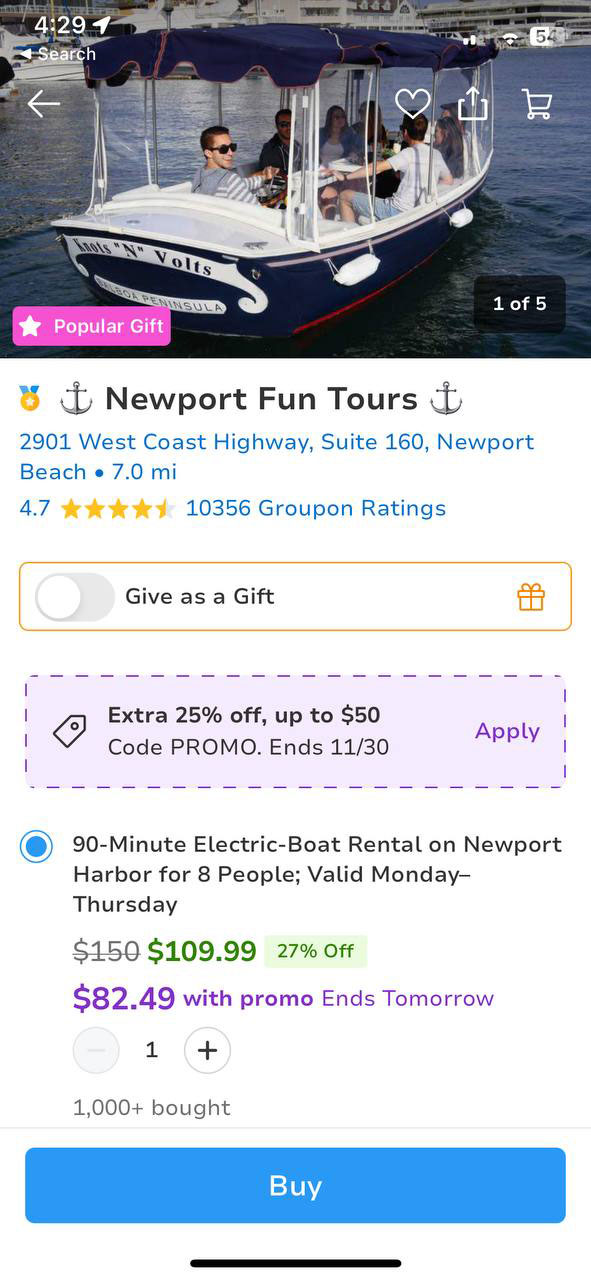 Groupon's Newport Beach Electric Boat Deal - Limited Time Offer!