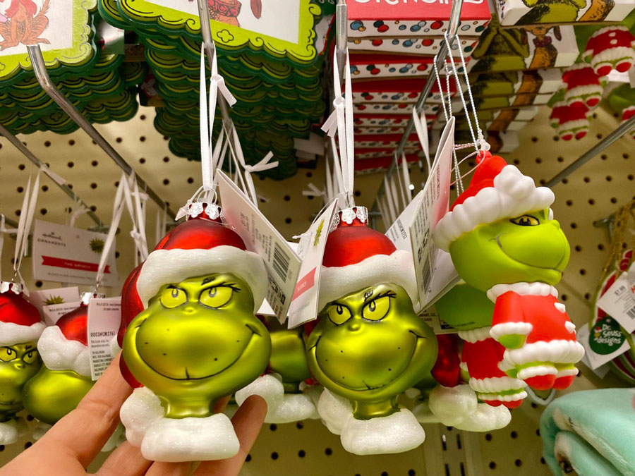 Hallmark Blown Glass Grinch Ornament at Hobby Lobby