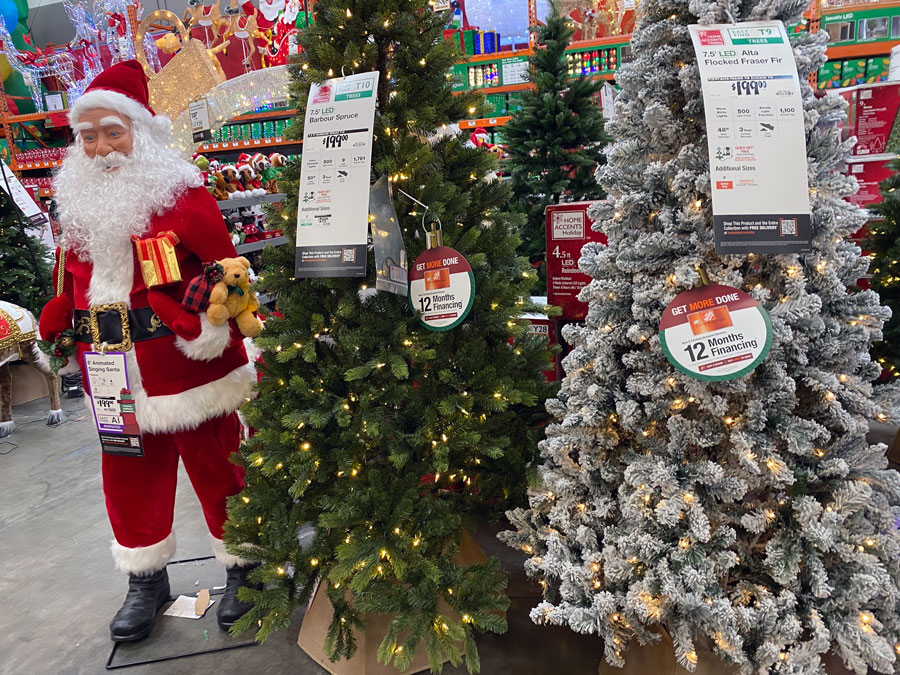Evergreen Elegance: Dive into the Christmas Tree Wonderland at Home Depot!